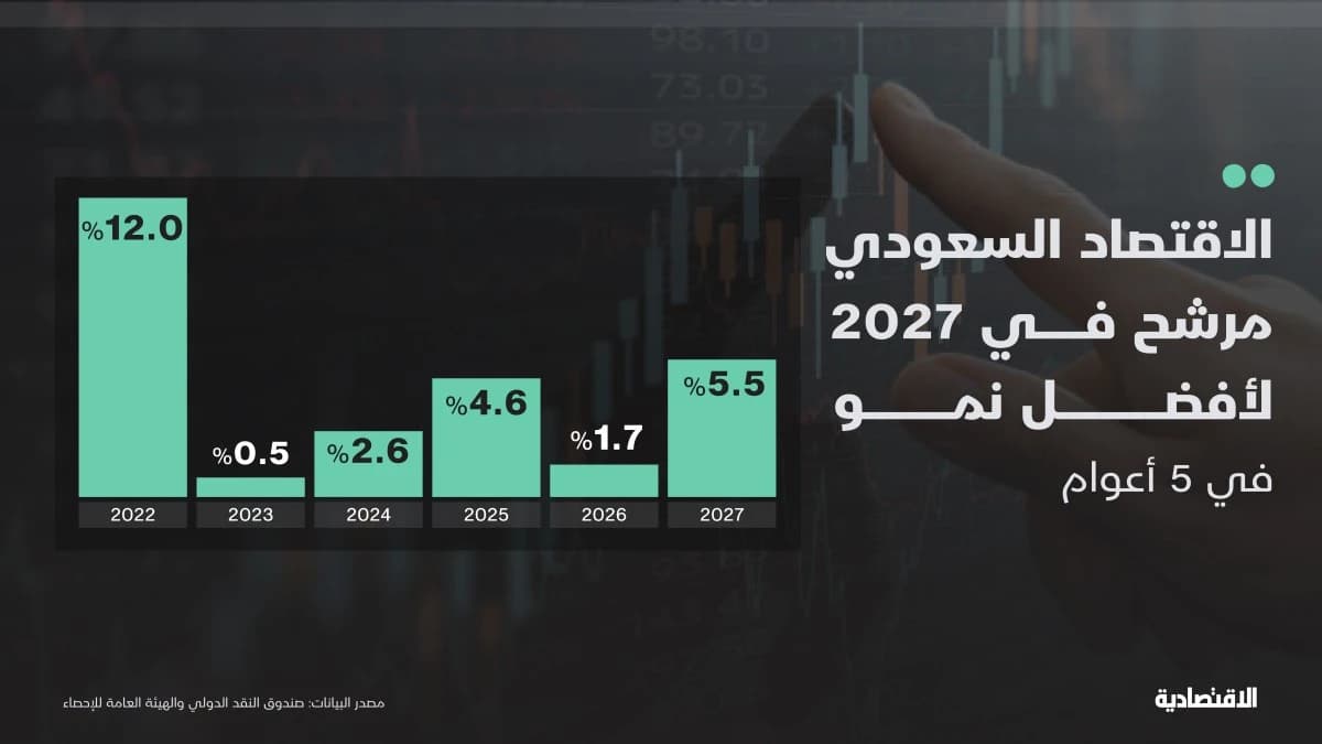 السعودية ثاني أعلى دول لعشرين نموا في 2027 وتأثرها أقل بالحرب