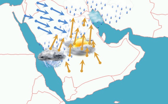 استمرار تأثر بعض مناطق المملكة بتقلبات الجو حتى الأسبوع المقبل