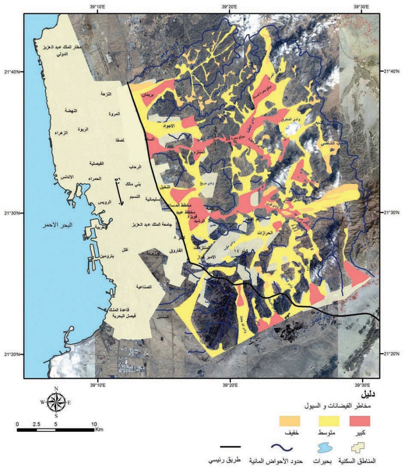 دراسة توصي بوضع خريطة دالة على الأماكن المعرضة للسيول في جدة