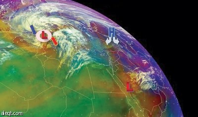 منخفض عميق يجلب الأمطار على المملكة نهاية الأسبوع