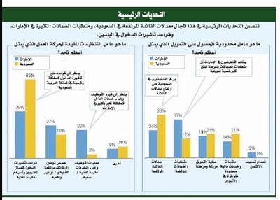 74 % من رجال الأعمال السعوديين راضون عن تفاعل الحكومة مع التحديات الاقتصادية.. و25 % من الإماراتيين غير راضين