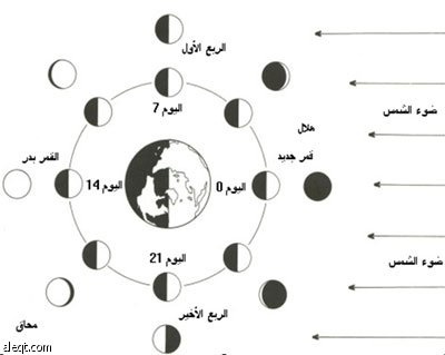 كيف يتكون الشهر القمري ؟