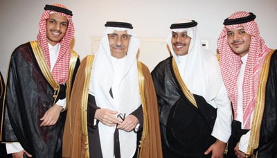 سلطان بن فهد بن سلمان يحتفل بزفافه على كريمة منصور بن مشعل