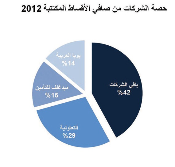 20 شركة تأمين ترفع إيراداتها السنوية خلال 2012 مقابل 11 تتراجع