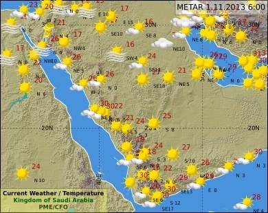 فرص لهطول أمطار رعدية على حائل والجوف والقضيم