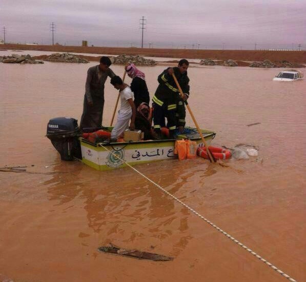 خمس وفيات في سيول عرعر بينهم رجلي أمن