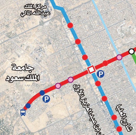 3 مسارات لقطار الرياض تربط أجزاء وسط المدينة