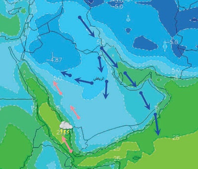 فرص الأمطار مستمرة على سواحل جازان.. والحرارة تحت الصفر في الشمال