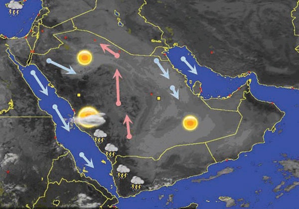 فرص الأمطار مستمرة فوق مرتفعات عسير والباحة وجازان