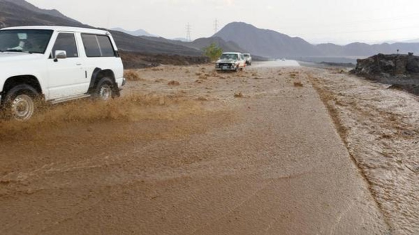 أمطار غزيرة على قرية السهلة بأملج