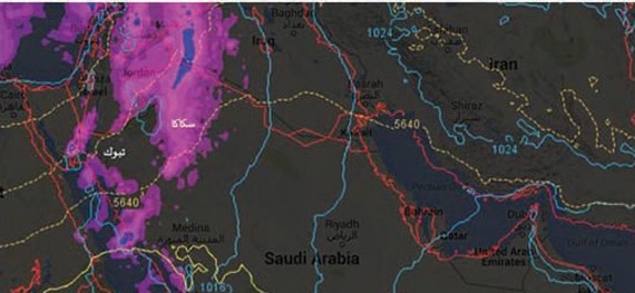 منخفض قطبي يؤثر في الأجزاء الغربية السعودية في نهاية الأسبوع