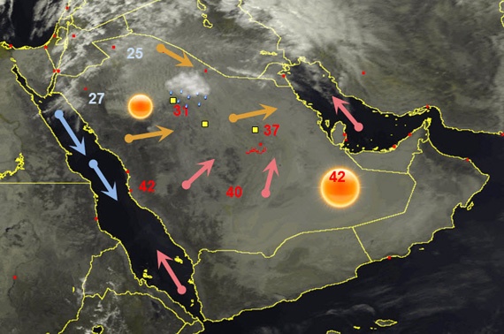 طقس مستقر في معظم مناطق السعودية 
طوال هذا الأسبوع