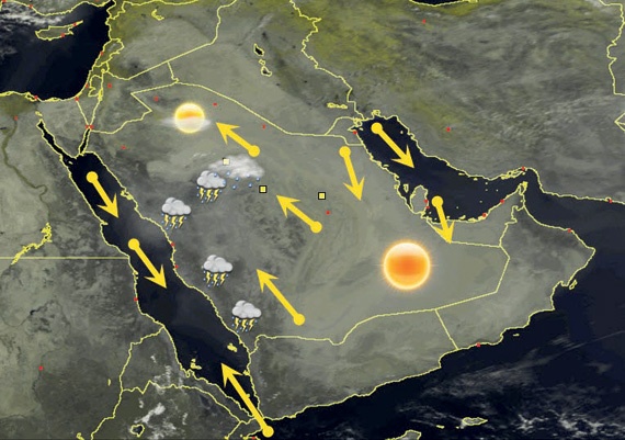 مرصد «نواء» الأمريكي يتوقع أمطارا غزيرة على بعض مناطق السعودية نهاية الأسبوع المقبل