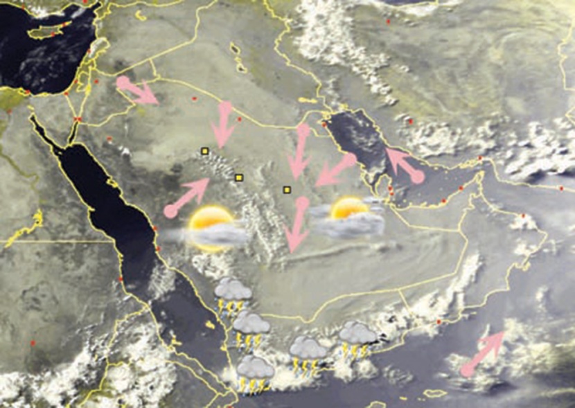 استمرار فرص هطول الأمطار فوق منطقة عسير هذا اليوم