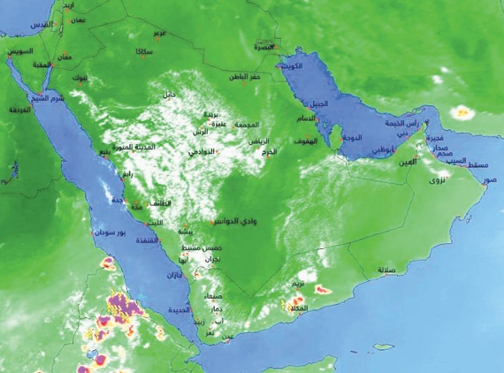عاصفة رملية متوقعة على القصيم وشمال غرب الرياض بعد غد الأربعاء