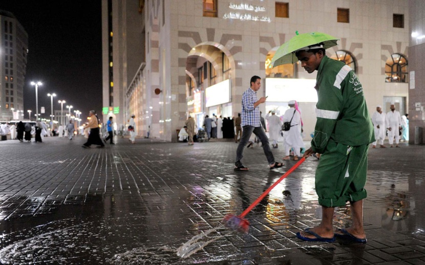 هطول أمطار على المدينة المنورة