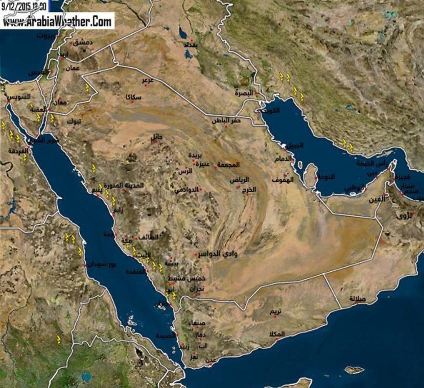 استمرار فرص الأمطار الغزيرة في المنطقة الغربية 
حتى نهاية هذا الأسبوع