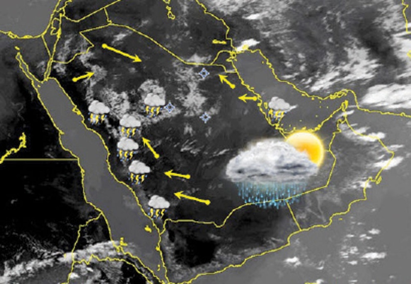 فرص الأمطار مستمرة على المرتفعات والقصيم وعلى أجزاء من الشرقية