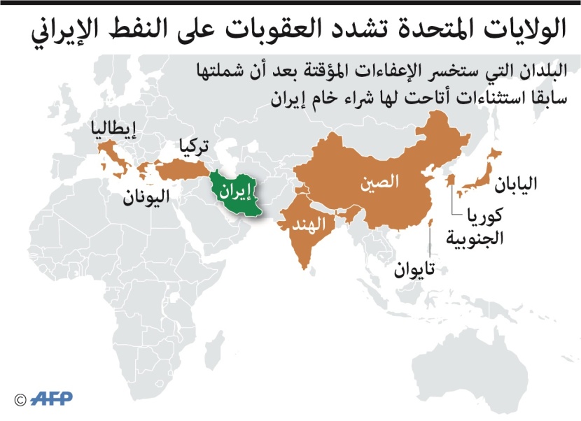  أول أيام العقوبات الأمريكية على مشتري النفط الإيراني .. الخناق يضيق بقوة على صادرات طهران 