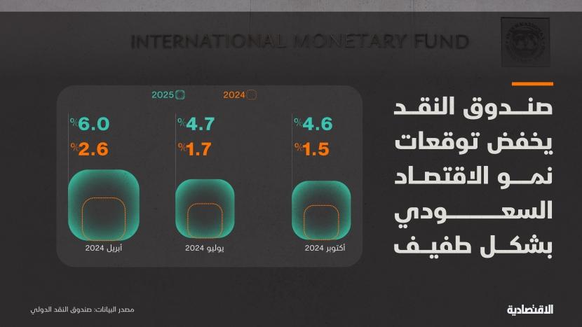 صندوق النقد يخفض توقعات نمو الاقتصاد السعودي لـ 2024 و2025 بشكل طفيف