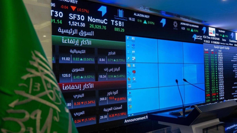 الأسهم السعودية تتراجع 0.4 % في ساعتها الأولى وسط ضغط من معظم الأسهم